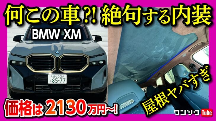 【何このクルマ!】絶句する内装!! BMW XM 試乗しました! 価格は2130万円から! 屋根がヤバいww 内外装レビュー | BMW XM 2023