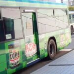 オアシス21の前城北自動車学校送迎バス、新型車両NF491栄14系統上飯田ゆき、