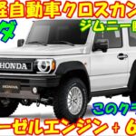 ホンダ 新型 軽自動車クロスカントリー！ ディーゼルエンジン搭載をホンダマジックで実現…など最新予想情報。新型ジムニー対抗モデル。