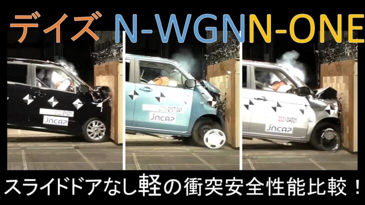 【日産デイズ VS ホンダN-WGN VS ホンダN-ONE】衝突安全性能徹底比較