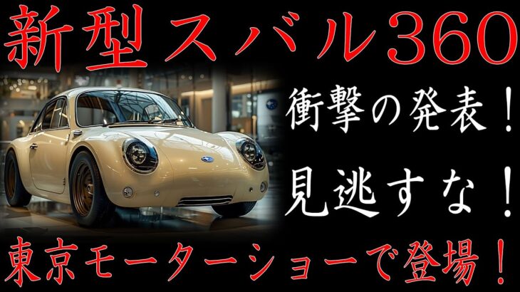 🚗🔥スバル、新型軽自動車発表！東京モーターショーで話題沸騰、３６０コンセプトが衝撃のデビュー！✨🚗