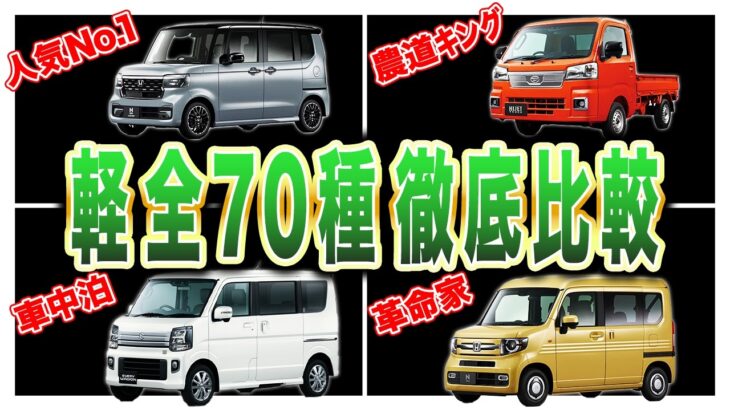 【神回】70種の軽自動車を一斉比較！激安vs激高の年間維持費トップ5＆ワースト5